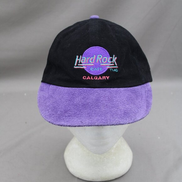 Vintage Suede Hat - Hard Rock Cafe Calgary - Adult Strapback - Picture 1 of 8